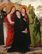 Juan de Borgona The Virgin, Saint John the Evangelist, two female saints and Saint Dominic de Guzman. china oil painting artist